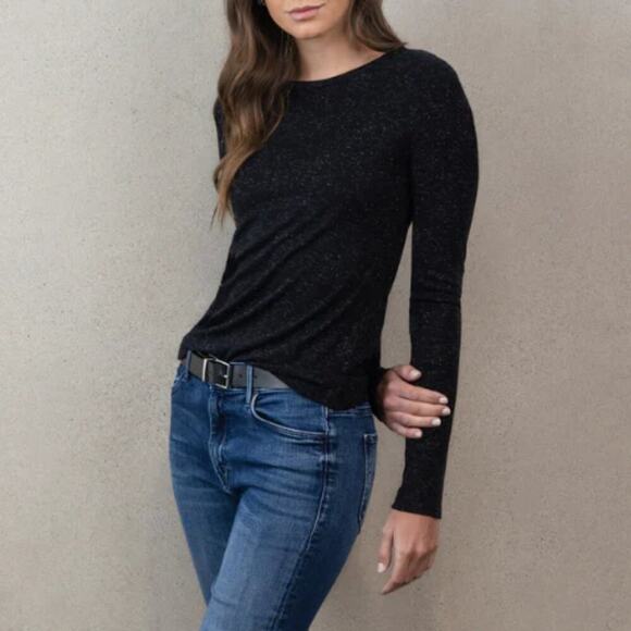 Dylan Shimmer Knit Crew Long Sleeve Shirt size medium NWT - Picture 1 of 6